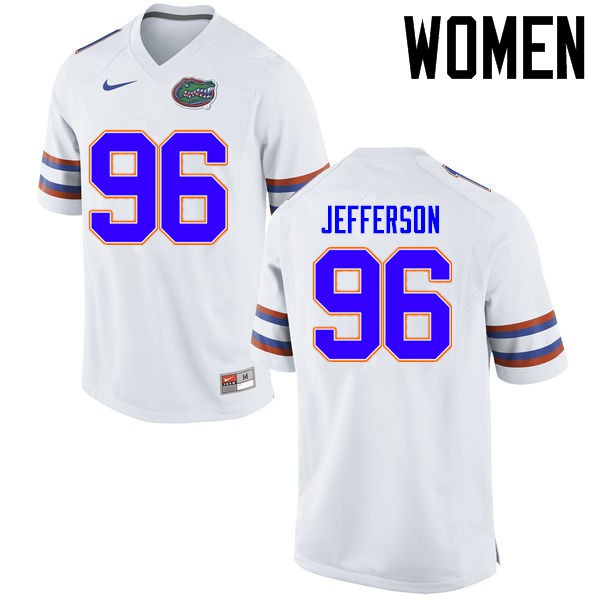 Florida Gators Women #96 Cece Jefferson College Football Jerseys White